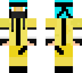 yellow ninja cyan hair