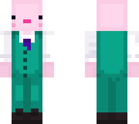 axolotl in turquoise suit