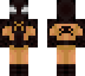 black and orange spider-man