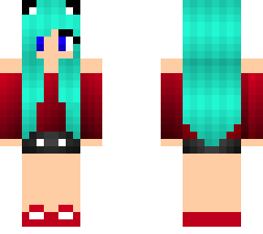 blue haired panda ears