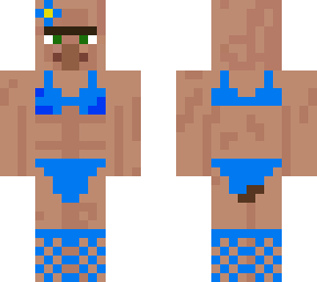 blue villiger in bikini