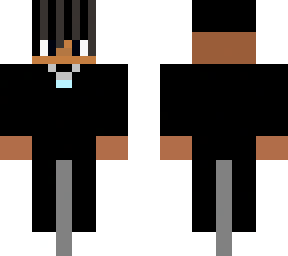 boy in black shirt; brown skin