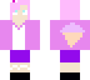 cute girl with ice cream hoodie and bow