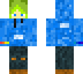 green haired hoodie boy