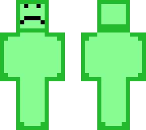 green outlined sad face