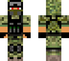 military dude with red eyes