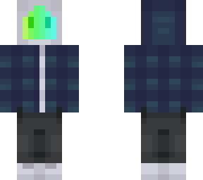 neon light green and cyan slime dude