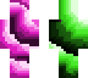 neon pink, neon green