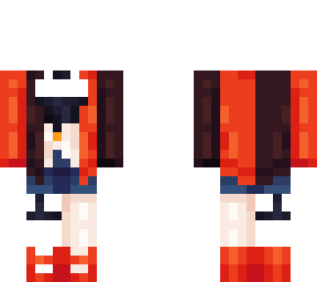 orange and black suit - base