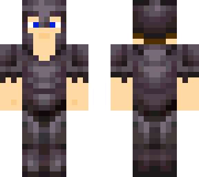 person wearing netherite armour