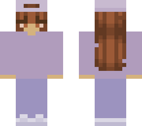 purple hood/cap