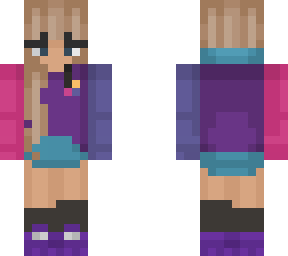purpled hoodie girl