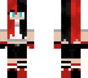 red and black hair girl