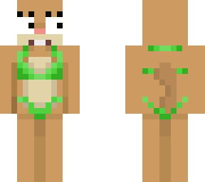 sandy (neon green bikini)