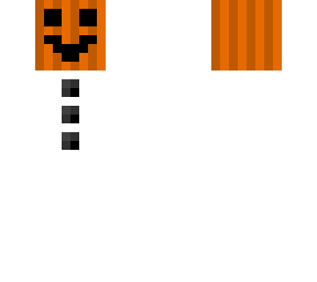 snow golem with a pumpkin