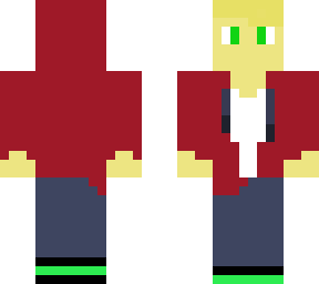 weird red jacket man