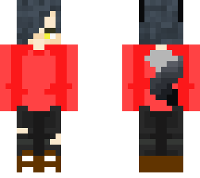 wolf boy in a red sweater