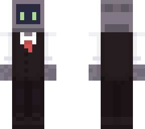 a computer in a suit