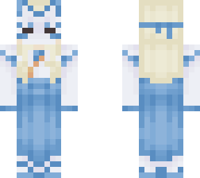 blonde blue kitsune