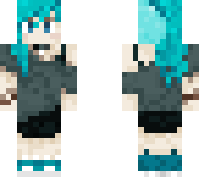 blue haired girl
