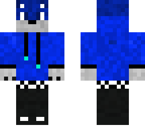 Gamer Blue Wolf | Minecraft Skin