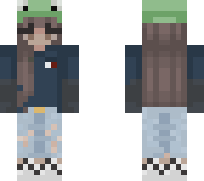 girl wearing frog hat :))