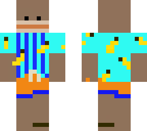 monkey in summer cyan