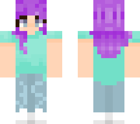 purple haired girl