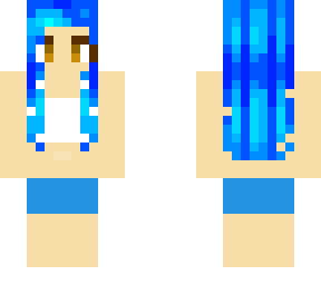 summer blue curly hair girl.
