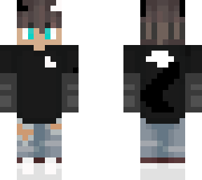 wolf/demon boy with blue eyes (also big shout out to the creator of the skin