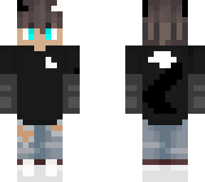 wolf/demon boy with blue eyes