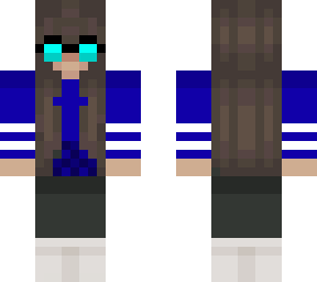 basic girl in blue hoodie