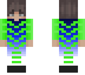 green and blue