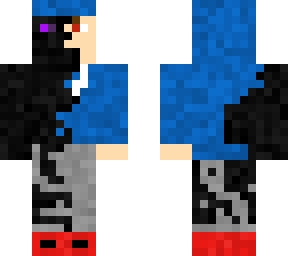 half enderman person(in blue)