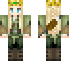 legolas with crown and with cuiver