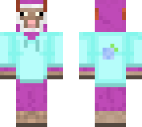 magenta ram in blueberry hoodie