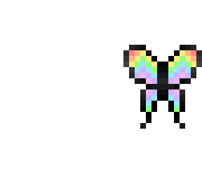 pastel rainbow butterfly wings
