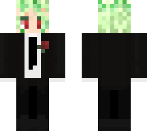 senku con traje elegante