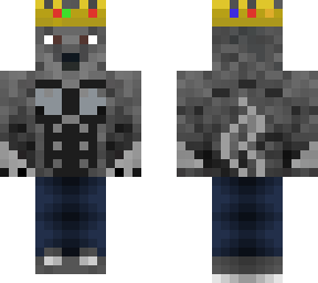 shirtless wolf with dream smp crown