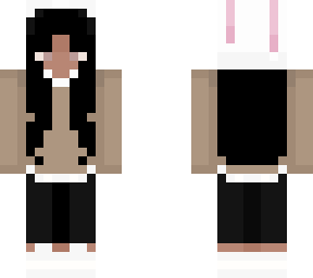 beige sweater bunny girl - black girl