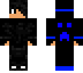 black blue hoodie boy