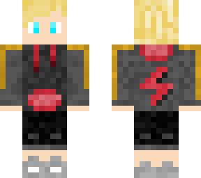 blonde adidas jumper boy to go with cape (black, red, gold)