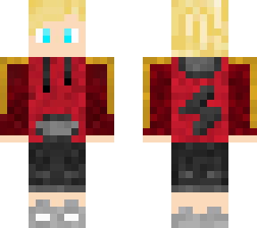blonde adidas jumper boy to go with cape (red, black, gold)