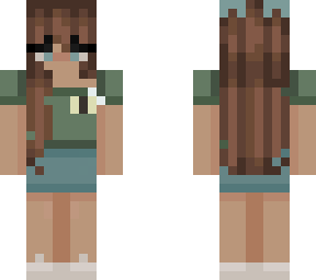 brown hair girl with blue eyes+ bee skin