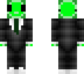 green axolotl in a suit