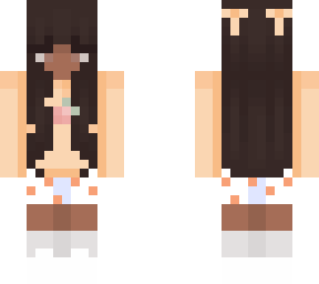 peach skin - black girl (darker hair)