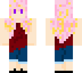pink hair beach