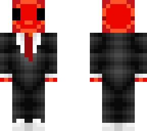red axolotl in a suit