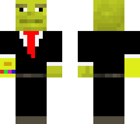 shrek de terno com luva do thanao