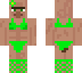 villager in bikini green